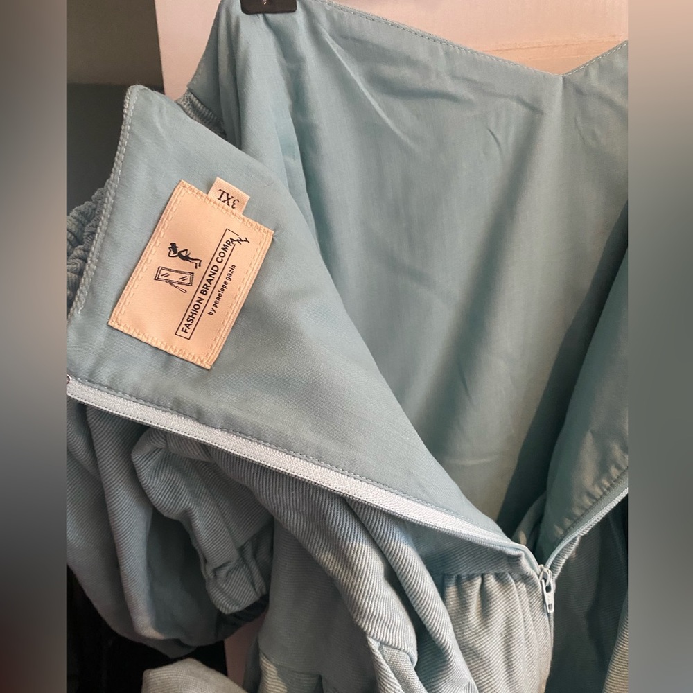 Fashion Brand Company Light Blue Off-Shoulder Mini Dress - Picture 9 of 16